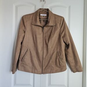 Allison Daley Brown Tan Casual  Lightweight Jacket SZ 10P